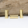 Gold Plated Stainless Steel 15x5mm Happy Tube