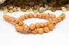 Reconstructed Manmade Turquoise & Shell 10mm Round - Dyed Orange