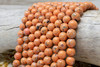 Reconstructed Manmade Turquoise & Shell 10mm Round - Dyed Orange