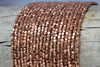 Copper Plated Brass 2.5mm Faceted Cube