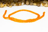 Glass Crystal Polished 3x4mm Faceted Rondelle - Transparent Orange