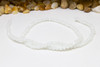 Glass Crystal Polished 3x4mm Faceted Rondel - Opaque White