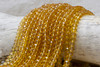 Glass Crystal Polished 6x8mm Faceted Rondelle - Light Topaz