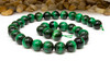 Tiger Eye A Grade Polished Dyed Green 12mm Round