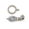 Fold Over Magnetic Clasp - Silver Plated