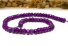 Jade Polished 5x8mm Dyed Purple Faceted Rondelle