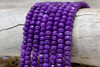 Jade Polished 5x8mm Dyed Mauve Faceted Rondelle