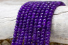 Jade Polished 5x8mm Dyed Violet Faceted Rondelle