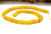 Jade Polished 5x8mm Dyed Yellow Faceted Rondelle