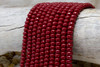 Jade Polished 5x8mm Dyed Dark Red Faceted Rondelle