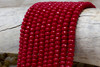 Jade Polished 5x8mm Dyed Red Faceted Rondelle