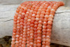 Jade Polished 5x8mm Dyed Coral Faceted Rondelle