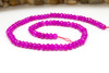 Jade Polished 4x6mm Dyed Fuscia Faceted Rondelle