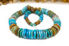 Natural Turquoise Polished 6-18mm Graduated Banded Heishi