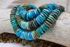 Natural Turquoise Polished 6-18mm Graduated Banded Heishi