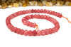 Jade Polished 5x8mm Dyed Rose Faceted Rondelle