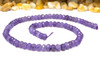 Jade Polished 4x6mm Dyed Light Violet Faceted Rondelle