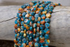 Natural Turquoise Spiny Oyster Polished 8mm Coin