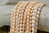 Freshwater Pearls Polished Peach 7-8mm Rice