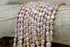 Freshwater Pearls Polished Lilac Peach 6-9mm Rice
