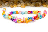 Natural Troca Polished Shell Multi Colored Dyed 6-8mm Nugget