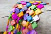 Natural Shell Polished Multi Colored Dyed 12mm Quatrefoil
