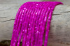 Natural Mother of Pearl Polished Dyed Fuschia Pink 2x4mm Wheel