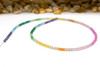 Zircon CZ Polished Banded Multi Colored 2x3mm Faceted Rondelle
