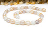 Freshwater Pearls Polished White Peach Lilac 8-10mm Rice