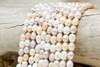Freshwater Pearls Polished White Peach Lilac 8-10mm Rice