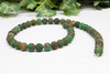 Tibetan Style - Green / Brown - Agate Matte 8mm Round