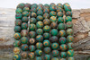 Tibetan Style - Green / Brown - Agate Matte 8mm Round