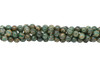 Tibetan Style - Green / Brown - Agate Polished 8mm Round