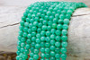 Natural Jade Polished Dyed Green 6mm Round