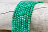 Natural Jade Polished Dyed Green 4mm Round