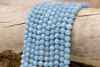Natural Jade Polished Dyed Sky Blue 6mm Round