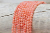 Natural Jade Polished Dyed Salmon 4mm Round