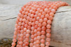 Natural Jade Polished Dyed Salmon 6mm Round