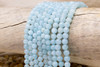 Natural Jade Polished Dyed Light Aqua 6mm Round