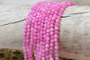 Natural Jade Polished Dyed Rose 4mm Round
