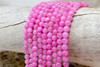 Natural Jade Polished Dyed Rose 6mm Round