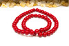 Natural Jade Polished Dyed Red 8mm Round - Opaque
