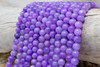 Natural Jade Polished Dyed Orchid 8mm Round