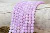 Natural Jade Polished Dyed Lilac 6mm Round