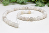 White Crazy Lace Agate Polished 8mm Faceted Round
