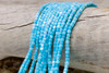 Natural Shell Blue Turquoise Dyed 3.5mm Polished Drum