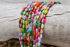 Natural Shell Multi Colored Dyed 4x8mm Polished Rice