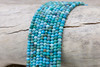 Natural Hubei Turquoise Polished 3x4mm Faceted Rondelle