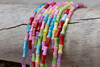 Natural Shell Multi Colored Dyed 8x4mm Polished Bamboo