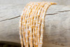 Natural Shell Peach Dyed 8x4mm Polished Bamboo